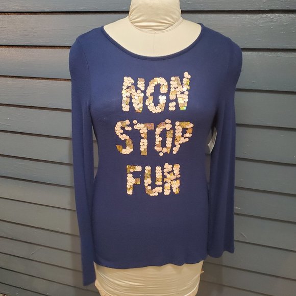 Arizona Jean Co 2XL Plus Long Sleeved Plush Knit Top "Non Stop Fun" NWT - Picture 2 of 8
